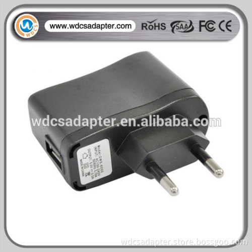 New Model 5w UK US EU plug 5w 5v 1a wall mount power adapter